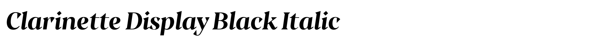 Clarinette Display Black Italic image